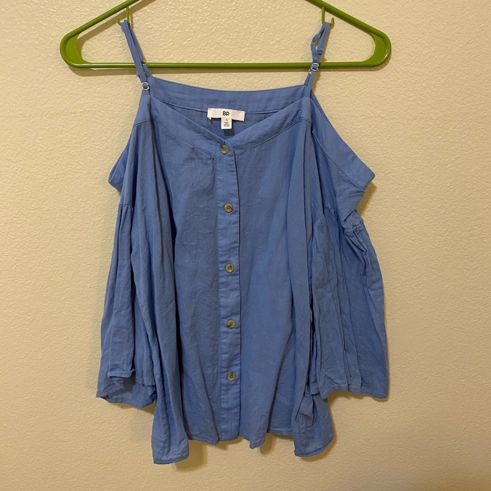 BP off the shoulder blue top size small